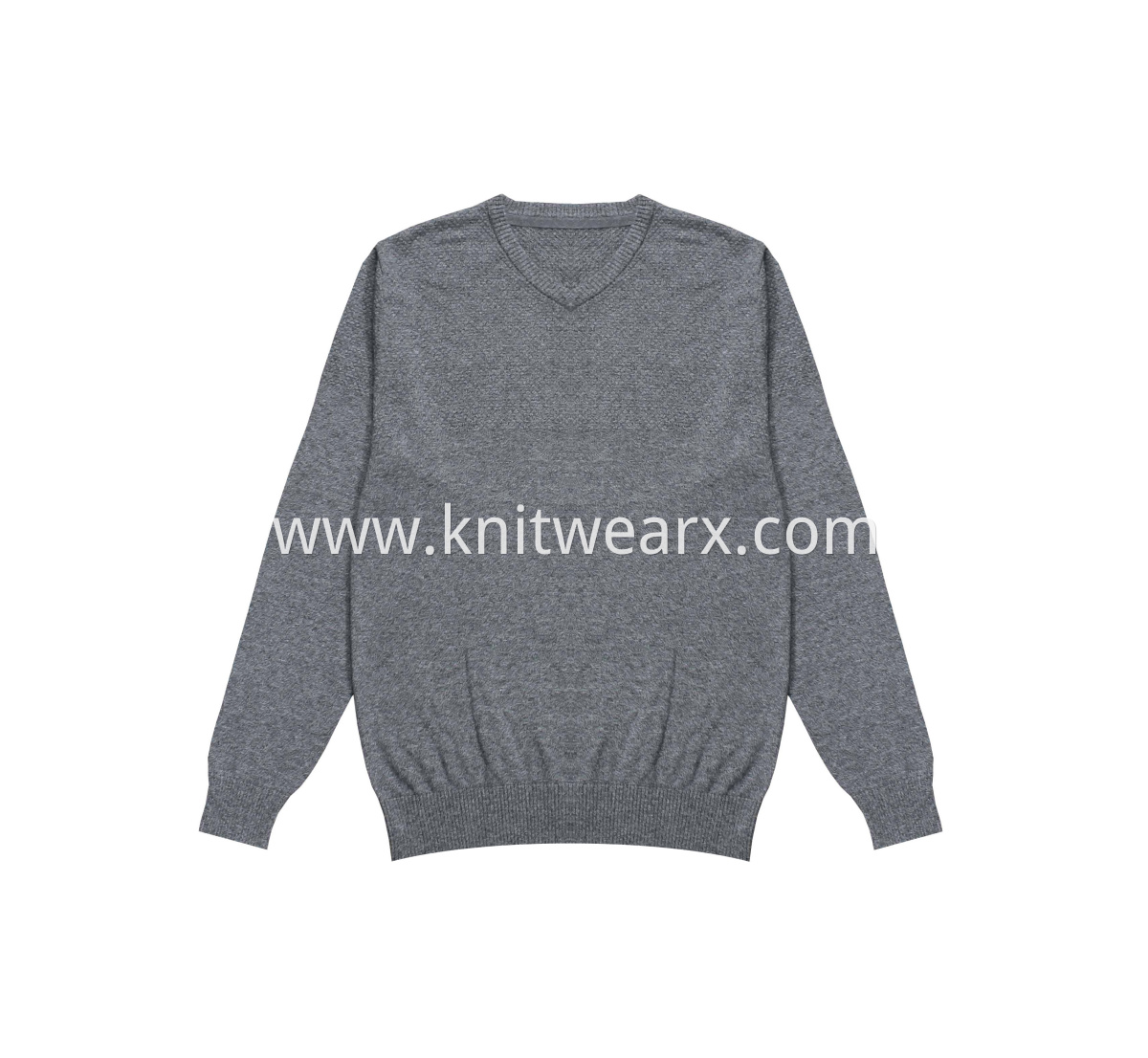 Men's Classic Knitted 100% Cotton Sweater V-neck Knitwear Pullover